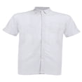 thumbnail image 3 of JUNWELL Mens Linen Short Sleeve Summer Solid Shirts Casual Loose Button Down Dress Soft Tee Tops, 3 of 6