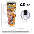 thumbnail image 3 of Down With The Pew Fgteev Car Cup Tumbler with Handle Straw 40oz Cupholder Water Bottle Insulated Stainless Steel Cup, 3 of 8
