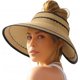 thumbnail image 1 of Sun Hats for Women, Beach Hat Sun Hat Women Visor Hats Wide Brim Straw Ponytail Hats for Women Foldable Floppy, 1 of 5