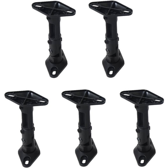 5 Speaker Wall Ceiling Mount Brackets Black for Home Theater Satellite Speakers 1XZ (Black, 5 Pack)