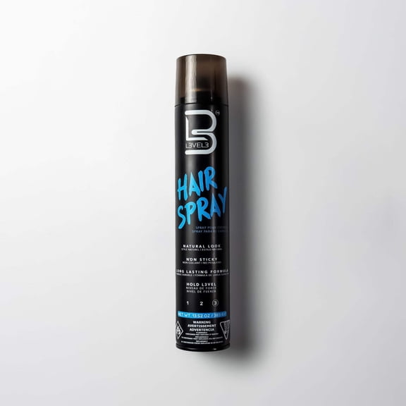 L3 Level 3 Hair Spray - Long Lasting and Strong Hold - Great for Men and Women - Level Three - Suitable for All Hair Types (Hair Spray, 12.95 Fl Oz (Pack of 1)