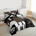 thumbnail image 3 of Homewish Wild Bear Paws Bedding Comforter Set,Woodland Animal Deer Twin Comforter Sets,Happy Camping Camper Bedding Set For Kids,Uper Cozy Room Decor Reversible,2pcs, 3 of 8