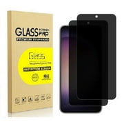 2 Pack Samsung Galaxy S24 Screen Protector Privacy, 9H Anti Spy Dark Tempered Glass Screen Protector for Samsung Galaxy S24, Easy Installation, Bubble Free