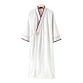 thumbnail image 1 of Mens Summer Robe Cotton Lightweight Bathrobe, Long Kimono Robe, Breathable Soft Bath Robe For Summer, Lounge & Shower Loose Fit Pajama, 1 of 7