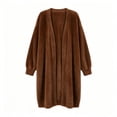 thumbnail image 7 of Smsaxvxz Womens Long Cardigan Sweaters Fashion Open Front Oversized Knit Fall Trendy Coat Jacket Brown M, 7 of 7