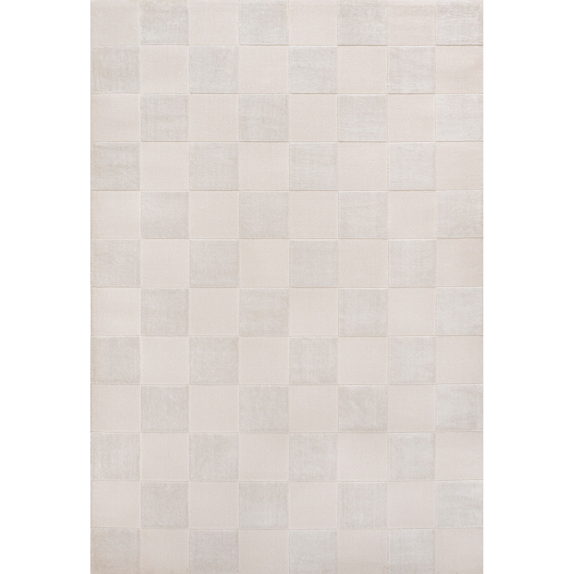 JONATHAN Y SANDSTONE 3 x 5 Area Rug, Thea Geometric Checkerboard - White/Cream, SND103B-3