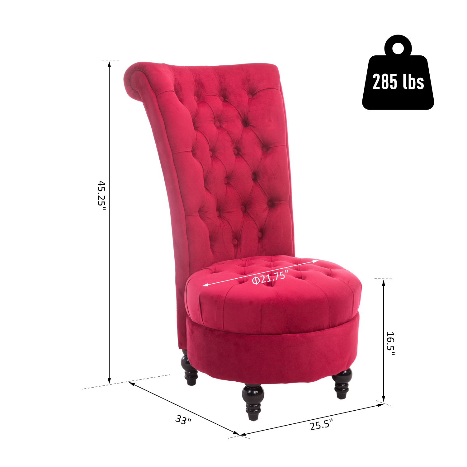 retro armless chair