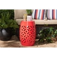 thumbnail image 4 of Baxton Studio Hallie Contemporary Red Metal Outdoor Side Table, 4 of 5