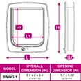 thumbnail image 3 of Ferplast 2-Way Locking Cat & Dog Door | Brown, Small, 3 of 4