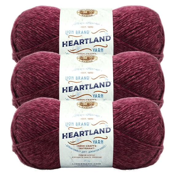 Lion Brand Yarn Heartland Badlands Medium Acrylic Yarn 3 Pack