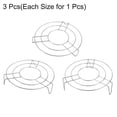 thumbnail image 3 of Uxcell 3pcs Round Cooking Rack 9.4" Dia Stainless Steel 1.2"/2"/2.8" Tall for Cooking, Silver, 3 of 6