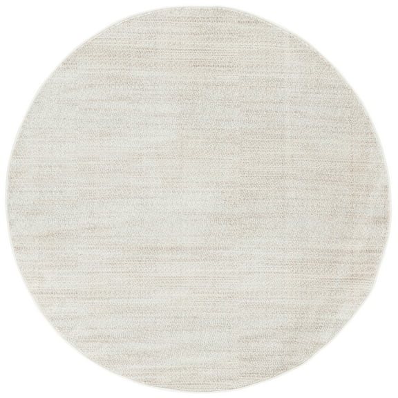 SAFAVIEH Herat Keeley Solid Area Rug, Ivory/Beige, 5' x 5' Round