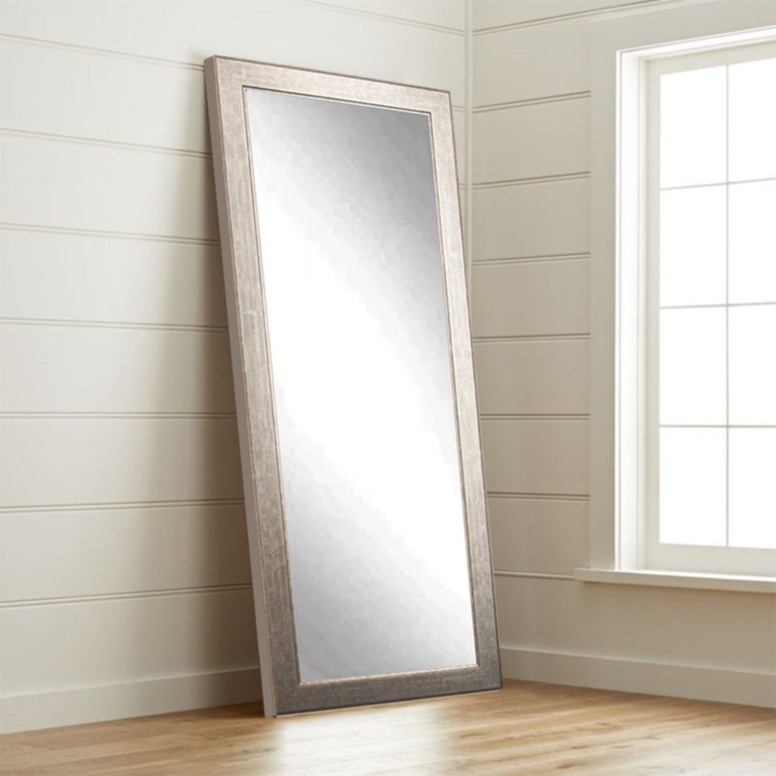BrandtWorks Silver Studio Tall Vanity Floor Mirror - 32W x 65.5H in