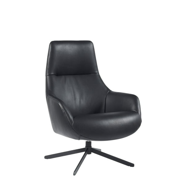 SILLON OCASIONAL RUSIA VINIPIEL NEGRO