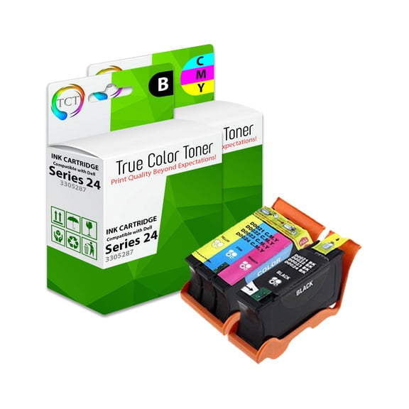 TCT 24 Ink Cartridge 2 Pack - Compatible With Dell 24 Series T109N T110N