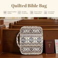 thumbnail image 6 of Xoenoiee Navajo Ethnic Tribe Geometric Print Bible Covers for Women Men, Large Quilted Bible Case Bible Bag Bible Accessories with Handle and Zippered Pocket Bible Tote Bag for Women Men, 6 of 7