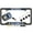 Black - Style 1, variant on [Officially Licensed Product] - U.S. Navy Retired with Eagle, Anchor Logo - Domed Custom-Made Personalized Narrow (Thin) Top 4 Hole Metal Car License Plate Frame with Free caps - Chrome (Qty:1 Frame)