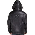 thumbnail image 4 of Mens Black Coat Luciano Natazzi Puffer Tec Removable Hooded, 4 of 5
