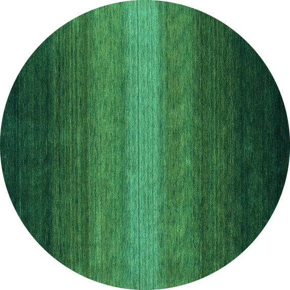 Ahgly Company Indoor Round Abstract Light Blue Contemporary Area Rugs, 4' Round