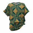 thumbnail image 4 of Endives Women's Short Sleeve T-Shirt Round Neck Printed T Shirt Womens Tops Spring Summer, 4 of 4