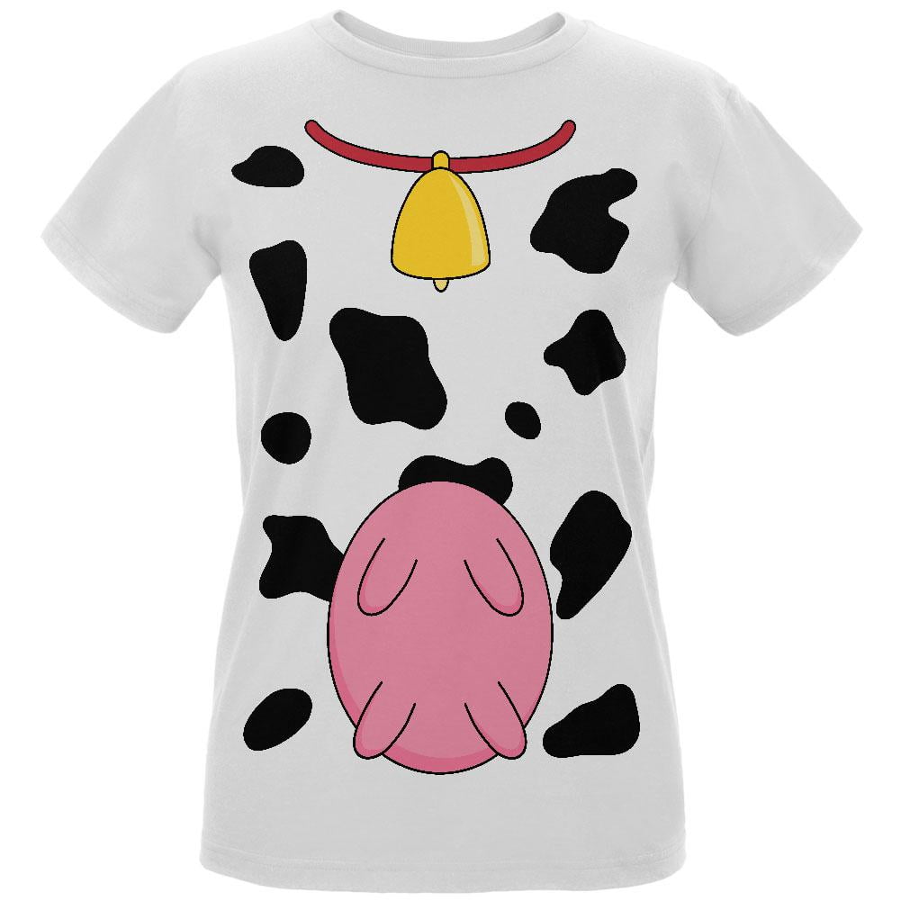 Halloween Cow Costume Udders Funny Womens Organic T Shirt White