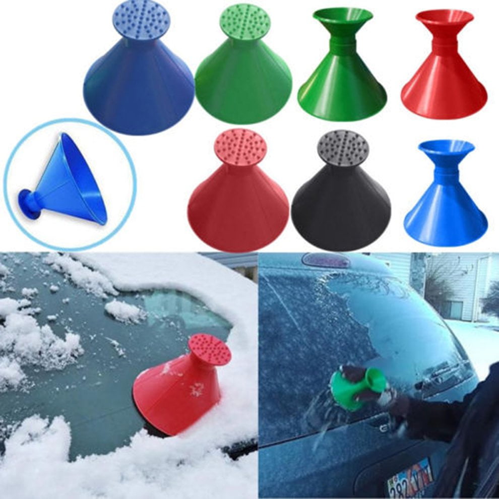Magical Car Windshield Ice Scrapers Cone Shaped Snow Remover Funnel Squeegees