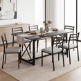 thumbnail image 4 of Costway 2 Pcs 6FT Conference Table with Power Outlets, Large Meeting Room Table Seats Gray Oak, 4 of 9
