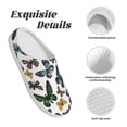 thumbnail image 5 of Balery Watercolor Butterflies Pattern Women's Fuzzy Memory Foam Slippers Fluffy Winter House Shoes Indoor and Outdoor-42/43, 5 of 7