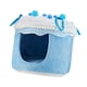 thumbnail image 2 of Nido cálido para loros, cama para acurrucarse, fácil de colgar, accesorios para jaula, forro polar suave Azul, 2 of 9