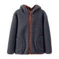 thumbnail image 1 of Jackets for Girls Full Zipper Soft Hoodie Sweatshirt Solid Color Grey Going Out Fall Tops for Girls ,150, 1 of 2