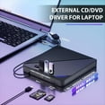 thumbnail image 3 of Unidad de CD/DVD Externa 7 en 1 para Portátil, Ranuras USB 3.0, Reproductor, Grabador y Lector de CD/DVD Portátil., 3 of 5