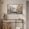 thumbnail image 3 of Tuscan Waterway Canvas Coastal Classic Art by Art Remedy, Black Frame, 36" x 24", 3 of 7