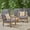 DARK GREY, variant on Dark Grey Acacia Wood Club Chair - 31.25 in Height Deep Seated Design for Outdoor Patio and Backyard Lounging