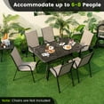 thumbnail image 4 of Gymax 59'' Patio Rectangle Dining Table Outdoor Cast Aluminum Table w/ Umbrella Hole, 4 of 10