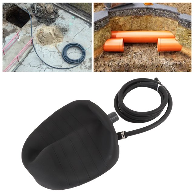 Inflatable Pipe Plug, PVC Sewer Test Plug High Elasticity Extension Hose Rubber Plumbing Test Balloon for Sewage Pipeline Inspection for Detecting Leaks,