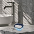 thumbnail image 2 of Unique Bargains 1 Pc Suction Cup Soap Dish Double Layer Blue Soap Dish for Bathroom Kitchen 5.12"x3.54"x2.95", 2 of 6