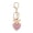 Pink, variant on Keychain Sparkling Rhinestones Inlaid Heart Crown Design Keychain Pendant Enamel Oil Drip Process Smooth Edges Spring Buckle Key Holder Backpacks Accessory
