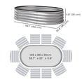 thumbnail image 3 of Outsunny 5 x 3 x 1 ft Galvanized Raised Garden Bed, Silver, 3 of 10