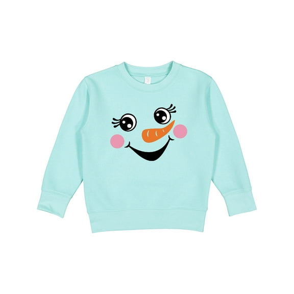 Inktastic Cute Snowman Girl Face Toddler Sweatshirt