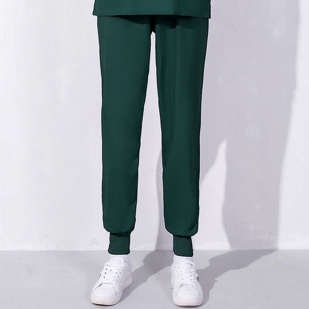 Pantalones de enfermera blancos Pantalones de enfermera para mujer Pantalones de verano finos con cintura elástica Pantalones azules de talla grande Pantalones de trabajo médico