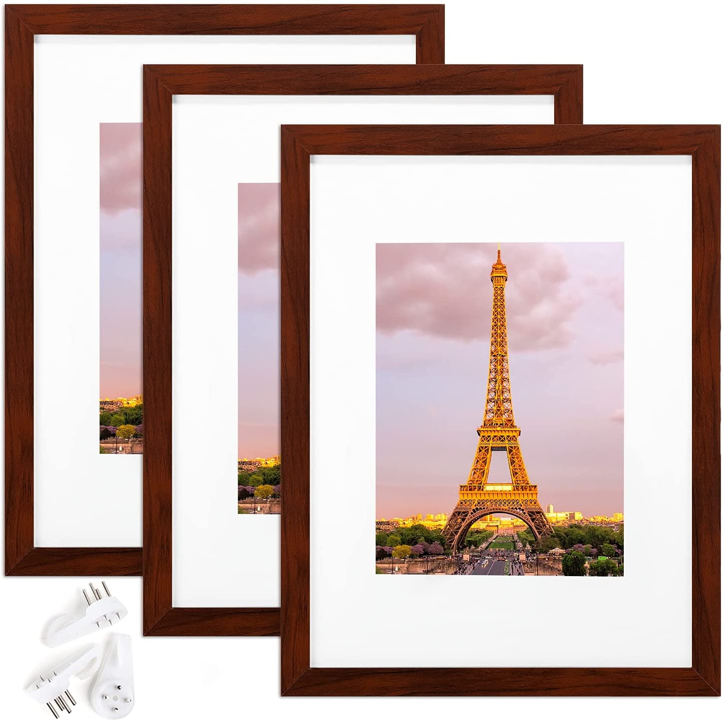 Mahogony multi hole picture frame for 8x6 photos 