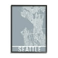 thumbnail image 2 of Stupell Industries Seattle City Street Map Geometric Transportation Grid Washington, 11 x 14, Design by Daphne Polselli, 2 of 5