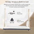 thumbnail image 7 of Upgraded A-cacia Wood Porch Swing, 2-Seat Outdoor Patio Swing Chair Bench with Cushion, Pillows and 10.8ft Hemp Ropes for Garden, Yard, Gray, 7 of 7