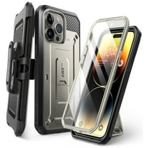 SUPCASE Unicorn Beetle Pro Case for iPhone15 Pro Max 6.7", Built-in Screen Protector & Kickstand & Belt-Clip Heavy Duty Rugged Case (Tigray)