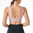 thumbnail image 4 of Sports Bra Women Back Adjustable No Steel Ring Gather Shockproof Fitness Running Underwear Cotton Bra Pink XXL, 4 of 5