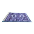 thumbnail image 2 of Ahgly Company Machine Washable Indoor Square Persian Blue Traditional Area Rugs, 5' Square, 2 of 4