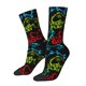 thumbnail image 1 of Fotbe Play Game Start Calcetas Largas con Estampado para Hombre y Mujer – Calcetas de Compresión Transpirables y Elásticas, Viajar y Uso Diario Talla 5-11, 1 of 6