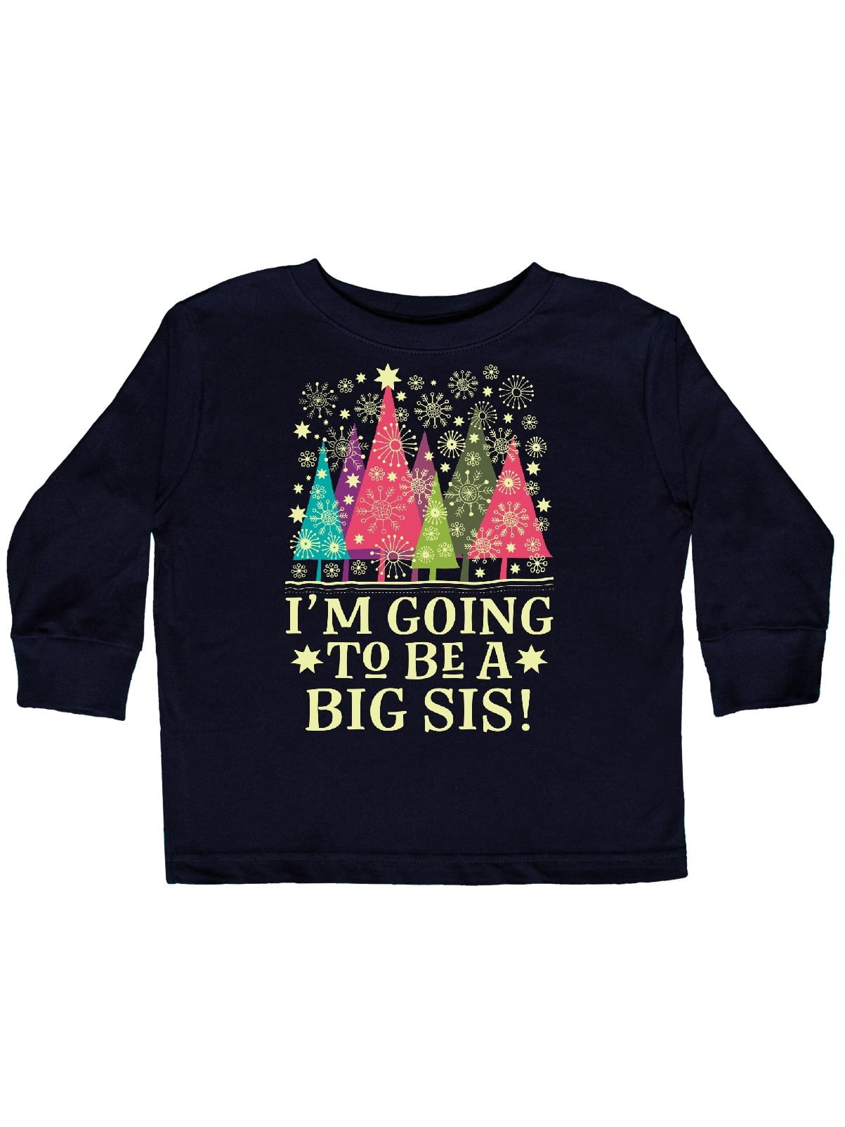 inktastic Merry Christmas to Me a Big Sister to Be Toddler Long Sleeve T-Shirt