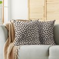 thumbnail image 2 of Black Cream Polka Dot Throw Pillow Covers 18x18 Rustic Boho Style Decorative Pillow Cases Set of 2 Outdoor Farmhouse Decoration for Sofa Couch Bed, 2 of 6