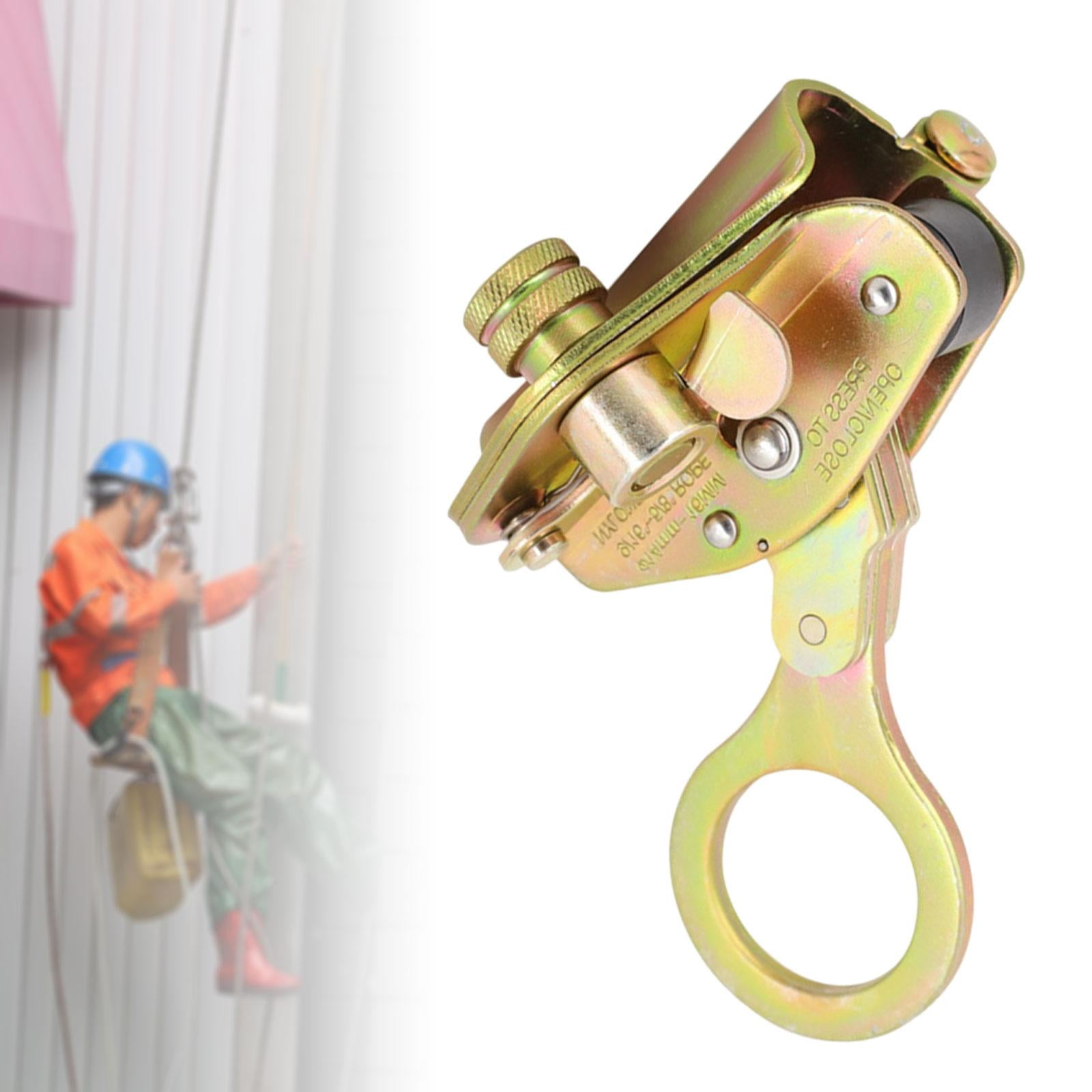 Wswqop Rope Grab Fall Arrester Protection Stopper Sturdy Arrest Ascender Rope Protector Gold Color